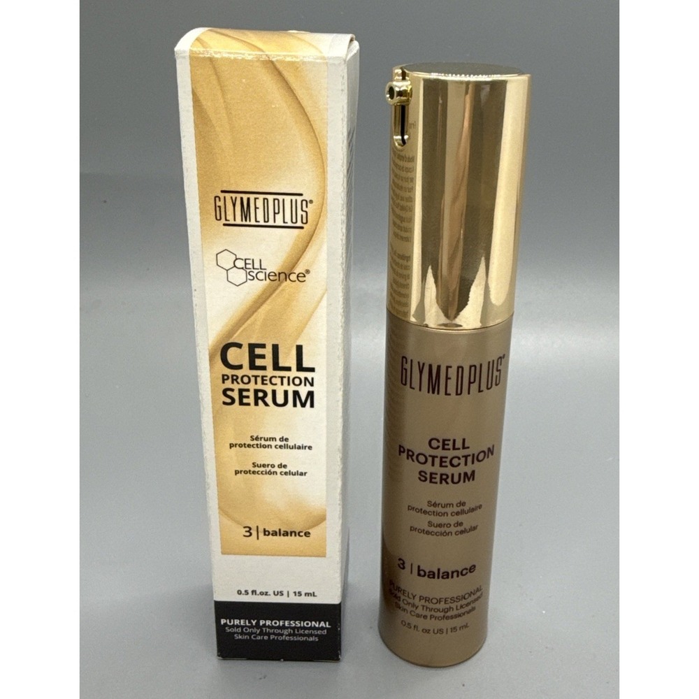 GLYMED PLUS Cell Protection Serum 0.5 oz / 15 mL NEW With Box Free Ship!